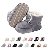 Baby Neugeborene Fleece Bootie, Winter Warme rutschfeste Weiche Sohle...