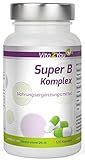 Super B Komplex - 120 Kapseln - Hochdosiert - Vitamin B1, B2, B3, B4, B5, B6,...