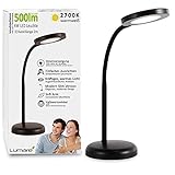 Lumare LED Schreibtischlampe 6W | Kunststoff | Schwenkbare Leselampe für Büro...