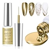 MIZHSE Gold Nagellack Metallic Painting Gel 7ML Gel Liner Nail Art, 3D Metal...