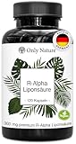 Only Nature® R Alpha Liponsäure 300mg - hochdosiert - 120 laborgeprüfte Kapseln - vegan...