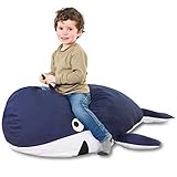 SMOOTHY Kindersitzsack Wal - Tierform Sitzsack für Kinder - Kindermöbel...