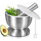 Sopito Mörser mit Stößel, 250ml Mörser mit Stößel Klein Edelstahl...