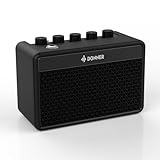 Donner Mini Gitarrenverstärker Combo Amp 5W, tragbarer wiederaufladbarer Gitarre Amp mit...