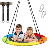 Vanku 300KG Nestschaukel Schaukel Set Outdoor 100CM Mit 3 Meter Schaukel Gurte 2 Stücke...