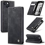 Azororo Handyhülle für iPhone 13 Mini 5G Hülle Premium Lederhülle Flip Case...