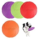 JSMTKJ 4 Stück Dog Disc, Naturgummi, Hundefrisbees, Hundespielzeug Frisbee, Haustier...