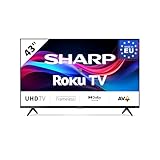 SHARP 55GJ4225E - 55 Zoll Fernseher (139 cm) 4K Ultra HD Roku TV - Gaming & Streaming LED...