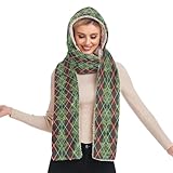 aidingzhi Pashmina-ähnliche Schals für Damen und Herren, einzigartige grün-rote...