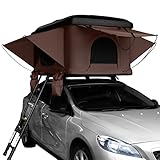Hartschalen Autodachzelt Dachzelt Box für 2-3 Personen Braun ABS 3-15 Sekunden...