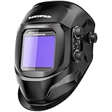 ARCCAPTAIN Schweißhelm Automatik, 100x93mm Schweißmaske mit Großes Sichtfeld, Real...