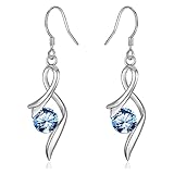 Ohrringe Hängend Damen Silber Ohrhänger hängende 925 Silber Ohrringe mit funkelnedem...