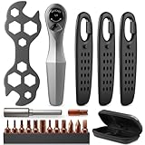 Fahrrad Werkzeugset Mini Ratsche Set, Klein Fahrrad 1/4' Ratschenschlüssel Set...