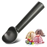Eisportionierer,Schwarzer Aluminium-Eislöffel,18 cm Einteiliger Design...