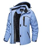 TACVASEN Damen Winddicht Wasserdicht Funktionsjacke Winter Wandern Outdoorjacke...