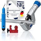 NTG Rohrschneider Set mit großem und kleinem Rohrschneider und Entgrater (3-50 mm) -...