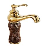 Badezimmerhahn, Wasserhähne, modisches heißes und kaltes Messing-Finish, Jade-Körper,...