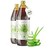 Aloe Vera Saft 100% BIO [NEU] - Einführungsangebot - 2 Liter - Premium Qualität mit...