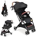 COSTWAY Kinderwagen klappbar, Reisebuggy mit Liegefunktion, Kinderbuggy mit verstellbarem...