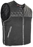 MDM Herren Textil Biker Kutte, Diamond gesteppt Hunter Bikerweste (DE/NL/SE/PL,...