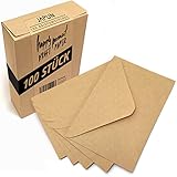 Japun – Briefumschläge (100 Stück) aus vintage Kraftpapier/ohne Fenster - C6
