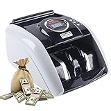 TONFEION Geldzählmaschine, Banknotenzähler mit LED-Display, 900 Scheine/Min, Spardose...