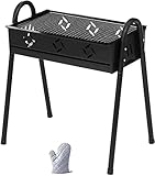 FBITE Barbecue Holzkohlegrill Outdoor Indoor Barbecue Holzkohlegrill Tragbarer Klappgrill...
