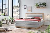 Belanoti Age Boxspringbett 180x200 Eiche 7-Zonen Taschenfederkern Matratze inkl...