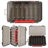 Jemey Köderbox Angeln, 19,5 x 12 x 3,6 cm Doppelseitig Köderbox Angeln mit Tragegriff,...