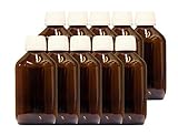 10 x 250ml Braunglasflasche mit PP28st Apothekerflaschen Braunglas Laborflaschen...