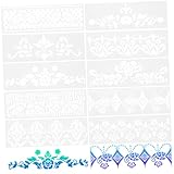 Didiseaon Vintage Schablonen Pet Wiederverwendbare Malvorlagen Hollow Out Stencils für...