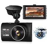 Dashcam Auto Vorne Hinten Autokamera mit 3 Zoll IPS Bildschirm FHD 1080P Dash...