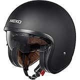 Nexo Jethelm Motorradhelm Helm Motorrad Mopedhelm Urban Style, Sonnenblende,...