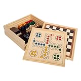 Small Foot Spielesammlung 7 Klassiker aus Holz, Gesellschaftsspiele für die ganze...
