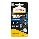 Pattex Sekundenkleber Ultra Gel Mini Trio, extra starker & flexibler Superkleber in 3...