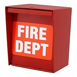 TRUCFUSION Feuerwehrbox mit Schlossloch, rot, robuster Stahl