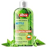 Milva Brennnessel Shampoo für fettiges Haar - 200ml Anti-Fett Haarshampoo gegen Schuppen...