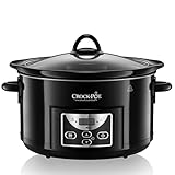 Crock-Pot Schongarer | 4,7 l (bis zu 5 Personen) | programmierbare Zeitschaltuhr | Schwarz...