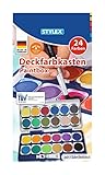 Stylex 28179 - Deckfarbkasten mit 24 Wassermalfarben und einer Tube Deckweiß, abnehmbarer...