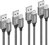 Micro USB Kabel, 4Pack[0.5M 1M 2M 3M] Nylon Micro USB Ladekabel Schnellladekabel High...