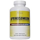 Pro Natural Aprikosenkern Kapseln je 430mg, 300 vegane bittere Aprikosenkerne,...