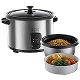 Russell Hobbs Reiskocher [1,8l] inkl. Dampfgarer -Einsatz (Warmhaltefunktion,...