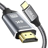 CHENLENIC USB C auf HDMI 2.1 Kabel, 8 K @ 60 Hz 4 K @ 144 Hz, Thunderbolt 4/5 auf HDMI,...