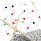 Maschenmarkierer 40 Stück Maschenstopper Farbe Stricknadeln Gummi Stricknadel...