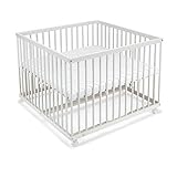 FabiMax Laufgitter 100x100 cm mit Matratze CLASSIC, 3-fach höhenverstellbar,...