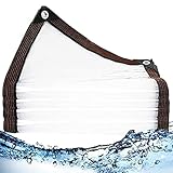 Transparente wasserdichte Abdeckplane mit Öse, 4 x 7,9 m, strapazierfähig, regendicht,...