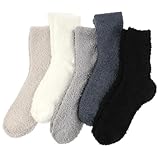 Abeillo 5 Paar Kuschelsocken Damen,Flauschige Socken aus...