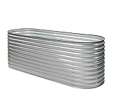 Westmann Metall Hochbeet Gartenbeet Grow Faster Silber 240x80x82 cm Pflanzbeet...