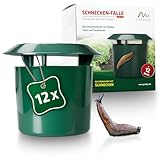 GARDIGO® Schneckenschutz - Schnecken-Falle 12er Set I Bio Schneckenfalle für den Garten...