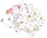 TupTam Baby Mullwindeln Spucktücher 70x80 5er / 10er Pack, Farbe: Einhorn Rosa Sterne...